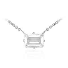 White Topaz Silver Necklace