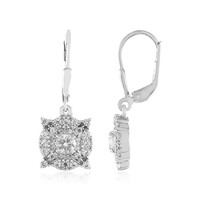White Sapphire Silver Earrings