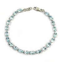 Sky Blue Topaz Silver Bracelet