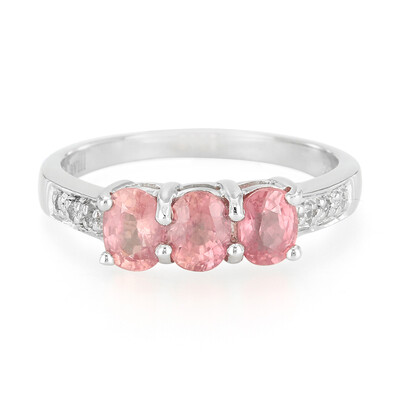 Padparadscha Sapphire Silver Ring