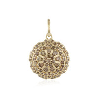 9K I2 Champagne Diamond Gold Pendant (de Melo)