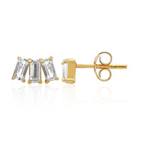 White Topaz Silver Earrings