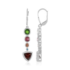 Mozambique Garnet Silver Earrings