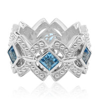 Swiss Blue Topaz Silver Ring (Dallas Prince Designs)