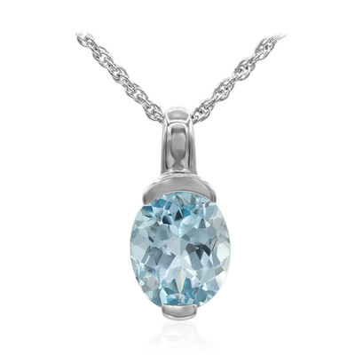 Sky Blue Topaz Silver Necklace