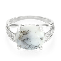 Dendritic Agate Silver Ring