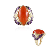 Carnelian Silver Ring (Adela Silber)