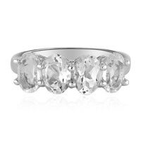 White Topaz Silver Ring