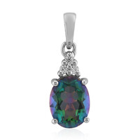Green Mystic Quartz Silver Pendant