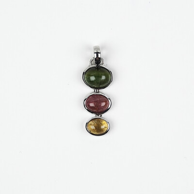 Tourmaline Silver Pendant