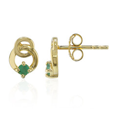 Brazilian Emerald Silver Earrings