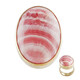 Rhodochrosite Silver Ring (Bali Barong)