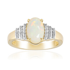 9K Brazilian White Opal Gold Ring