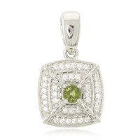 Cuprian Tourmaline Silver Pendant