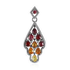 Fancy Sapphire Silver Pendant