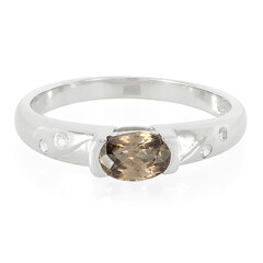 Cinnamon Zircon Silver Ring