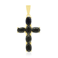 Black Sapphire Silver Pendant