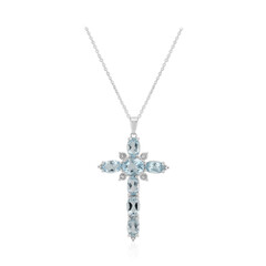 Sky Blue Topaz Silver Necklace