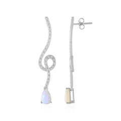 Australian Opal Silver Earrings