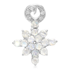 Rainbow Moonstone Silver Pendant