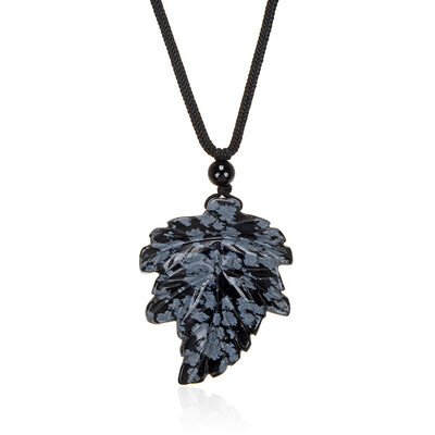 Snowflake Obsidian other Necklace