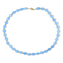 Aqua Quartz Silver Necklace