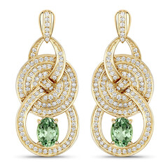 14K Mint Garnet Gold Earrings (SUHANA)