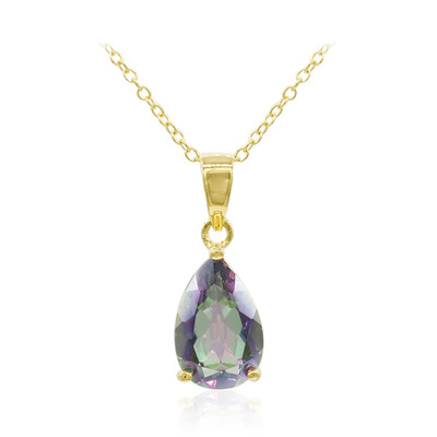 Green Mystic Quartz Silver Necklace