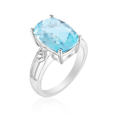Sky Blue Topaz Silver Ring