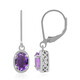 Amethyst Silver Earrings
