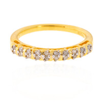 I2 (I) Diamond Silver Ring