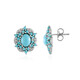 Sleeping Beauty Turquoise Silver Earrings