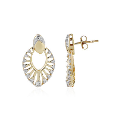 9K I1 (I) Diamond Gold Earrings (Ornaments by de Melo)