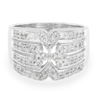White Sapphire Silver Ring