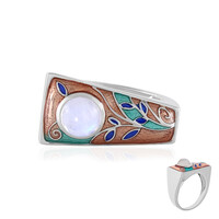 Blue Moonstone Silver Ring (Adela Silber)