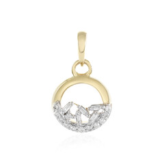 9K SI1 (H) Diamond Gold Pendant