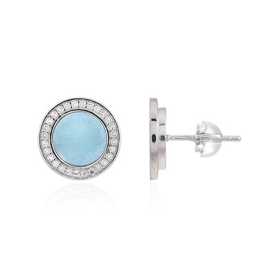 Larimar Silver Earrings