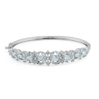 Sky Blue Topaz Silver Bangle