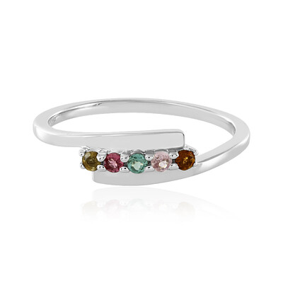 Fancy Tourmaline Silver Ring