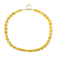 Yellow Quartz Silver Necklace