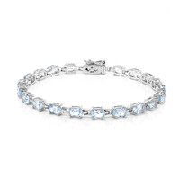 Sky Blue Topaz Silver Bracelet