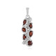 Mozambique Garnet Silver Pendant