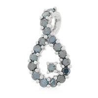 Fancy Diamond Silver Pendant