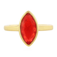 Red Ethiopian Opal Silver Ring