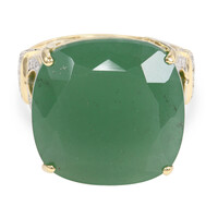 18K Green Chalcedony Gold Ring (AMAYANI)