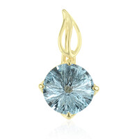 9K Sky Blue Topaz Gold Pendant