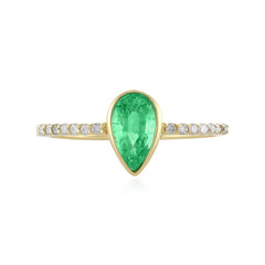 18K Ethiopian Emerald Gold Ring (AMAYANI)