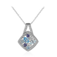 Swiss Blue Topaz Silver Necklace
