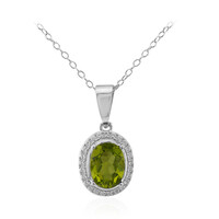 Burmese Peridot Silver Necklace