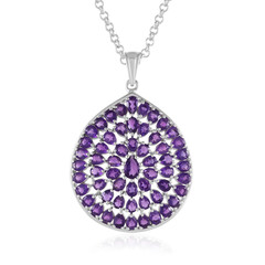 Zambian Amethyst Silver Necklace